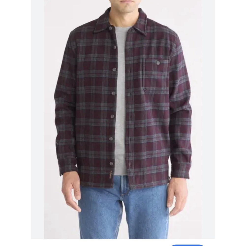 Plaid Flannel Fleece Bonded Shirt Jacket Weatherproof Sz XL‎